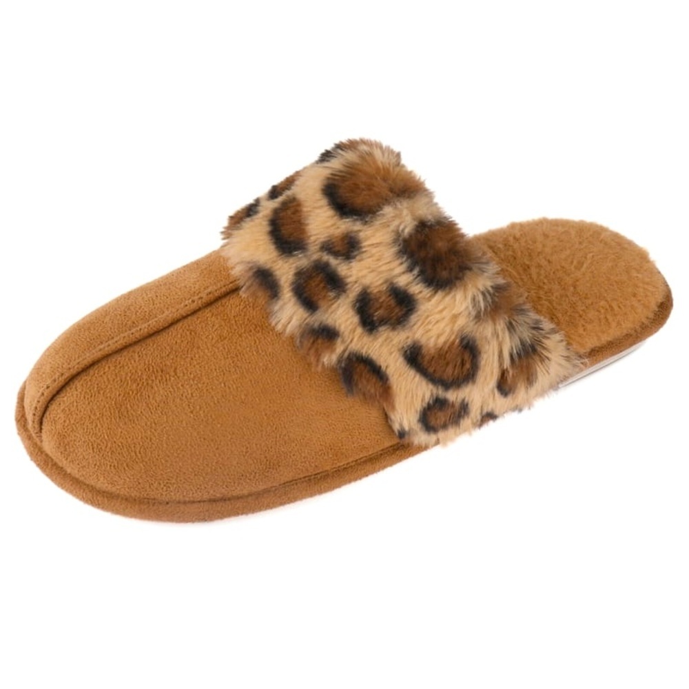 NEW Zizor Women's Faux Fur Slippers with Memory Foam, Indoor Non-Slip Sole